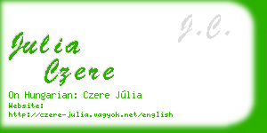 julia czere business card