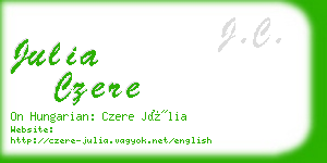 julia czere business card